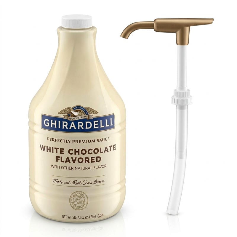 Ghirardelli White Chocolate Flavoring Sauce 64 fl. oz. Bonus Squeeze Pump