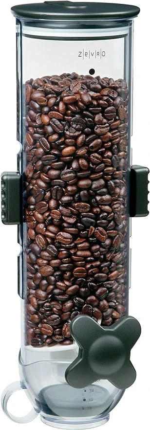 Zevro SmartSpace 4 Liter Single Canister Wall Mount Dry Food Dispenser - Space-Saving Freshness