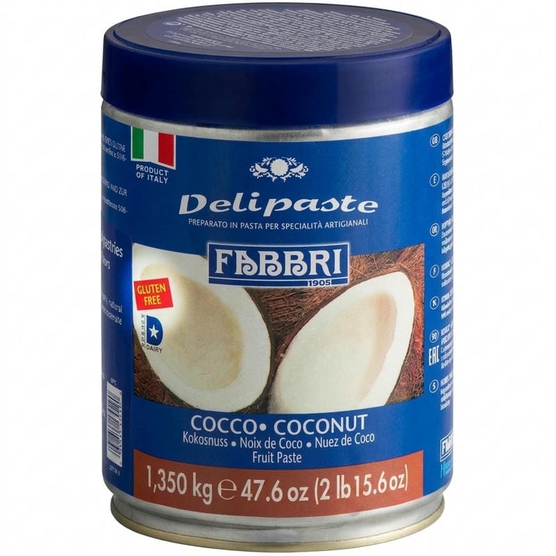 Fabbri Delipaste 1.35 kg (1350 g) Coconut Flavoring Paste - Tropical Bliss
