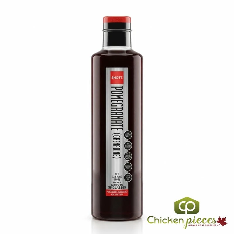SHOTT Pomegranate Real Fruit Flavoring Syrup - 1 Liter Bottle for Tropical Bliss