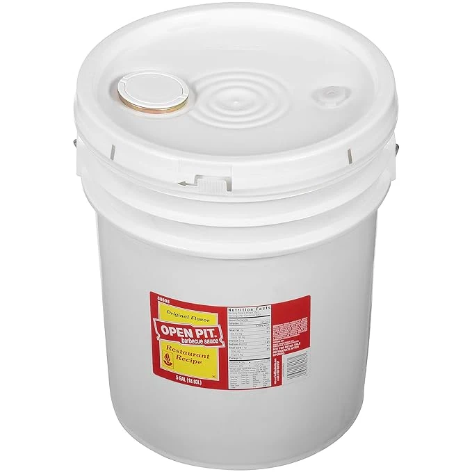 Open Pit 5 Gallon Original BBQ Sauce Pail - Bold & Versatile Flavor