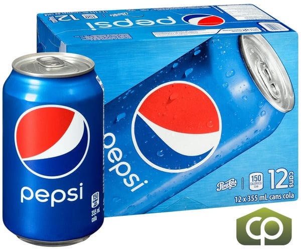 Pepsi Soda Cola Pepsi 355 ML/12 ounces (12/Case) Bold & Refreshing Classic Cola