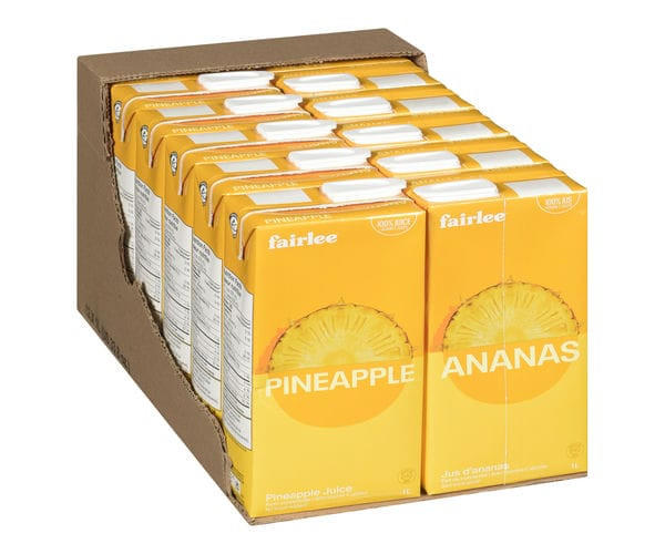 Fairlee Juice Pineapple 1L/33 ounces (12/Case)
