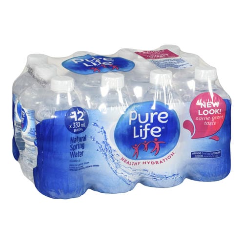 Pure Life Water Bottled Nestle Pure Life 330ml/11.16oz (12/Case) - Canadian Made