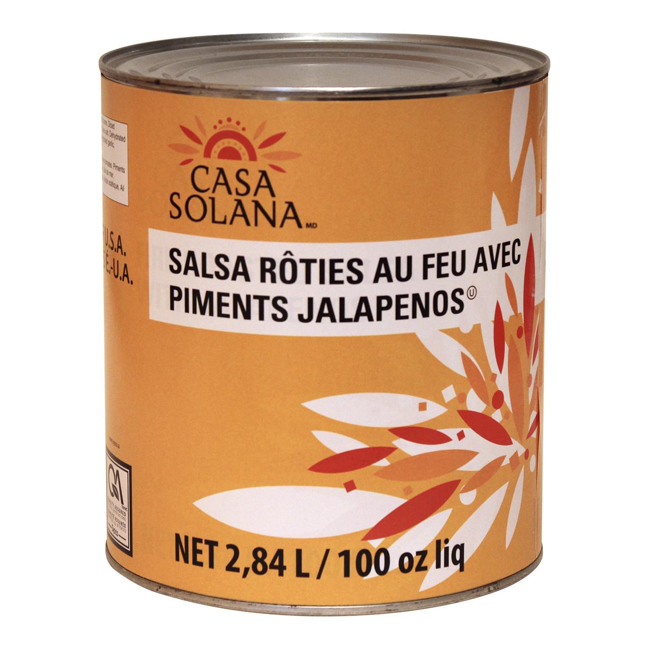 Casa Solana Salsa Tomato Jalapeno Fire Roasted 2.84LT/100oz