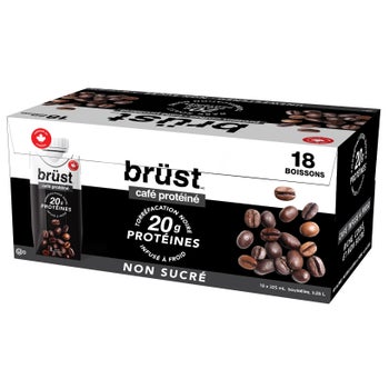 brüst Protein Coffee Dark Roast Cold Brew, 18 x 325 mL