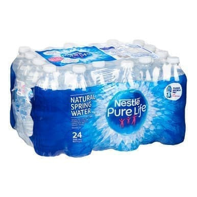 Pure Life Natural Spring Bottled Water, Polyethylene | 500ML/Unit, 24 Units/Case