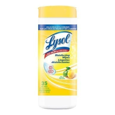 Lysol Citrus Disinfectant Wipes, Cleaner | 35UN/Unit, 12 Units/Case