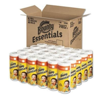Bounty Essentials Full Sheet Paper Towels, 2-Ply, 40/Sheets, 30 Rolls