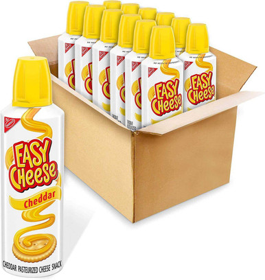 Kraft Easy Cheese Cheddar Cheese Snack, 8 Oz