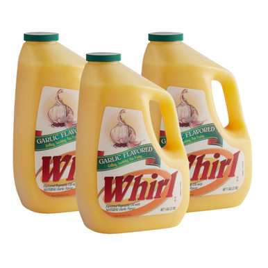 Whirl Garlic Butter Flavored Oil, 1 Gallon Jug, 3 per Case