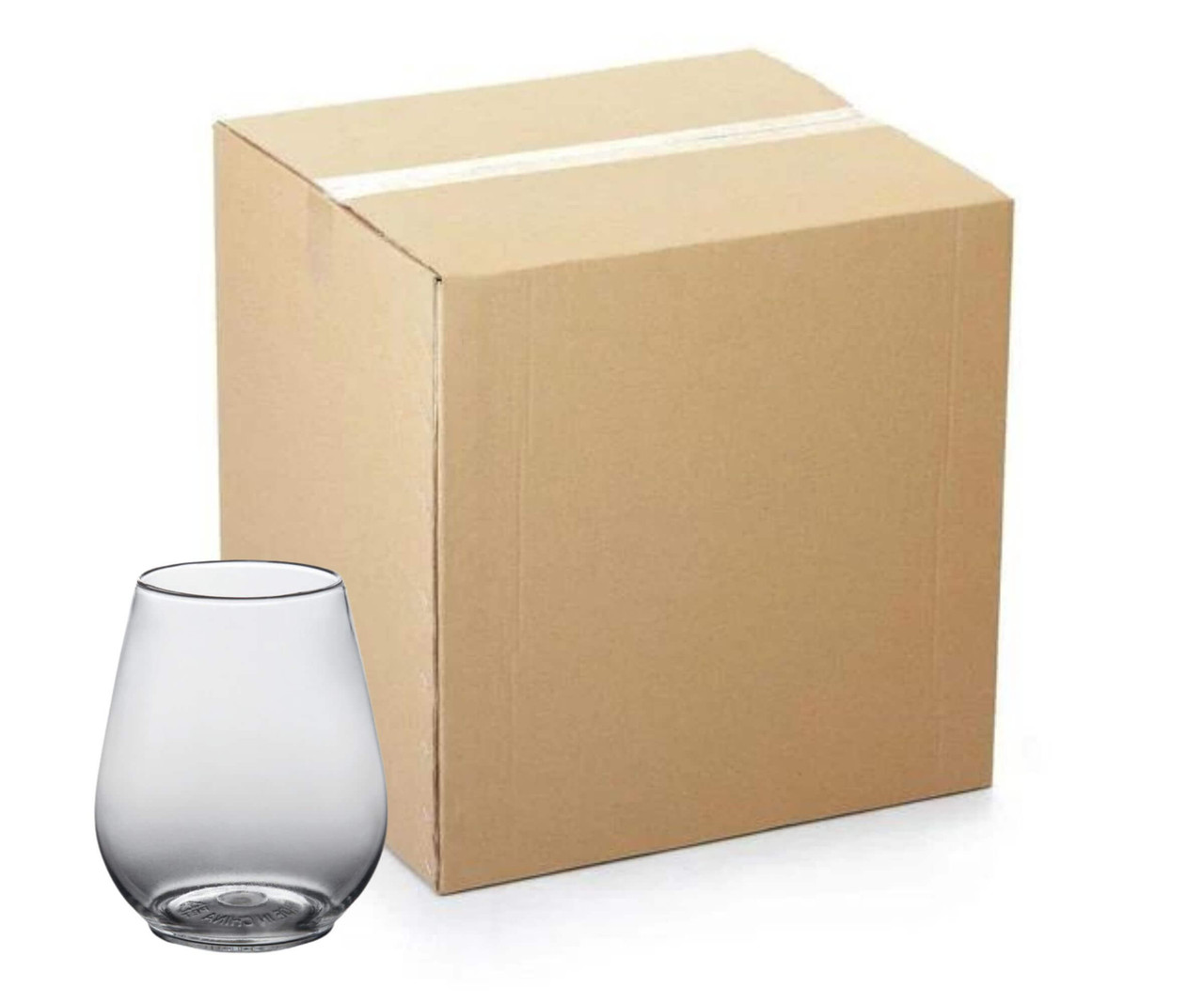 CP 4 oz. Heavy Weight Clear Plastic Stemless Wine Sampler Glass - 64/Case | Taste Wine with Style in Sturdy Stemless Samplers