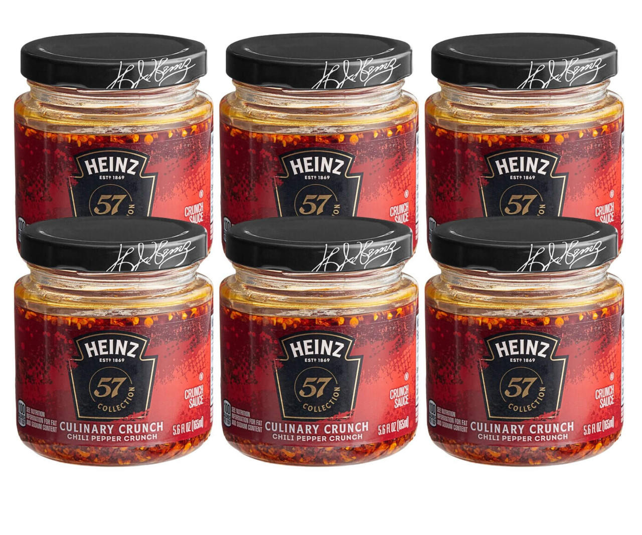 Heinz 57 Collection Chili Pepper Culinary Crunch Sauce 5.6 oz. - 6/Case | Zesty Heat with Crunchy Texture