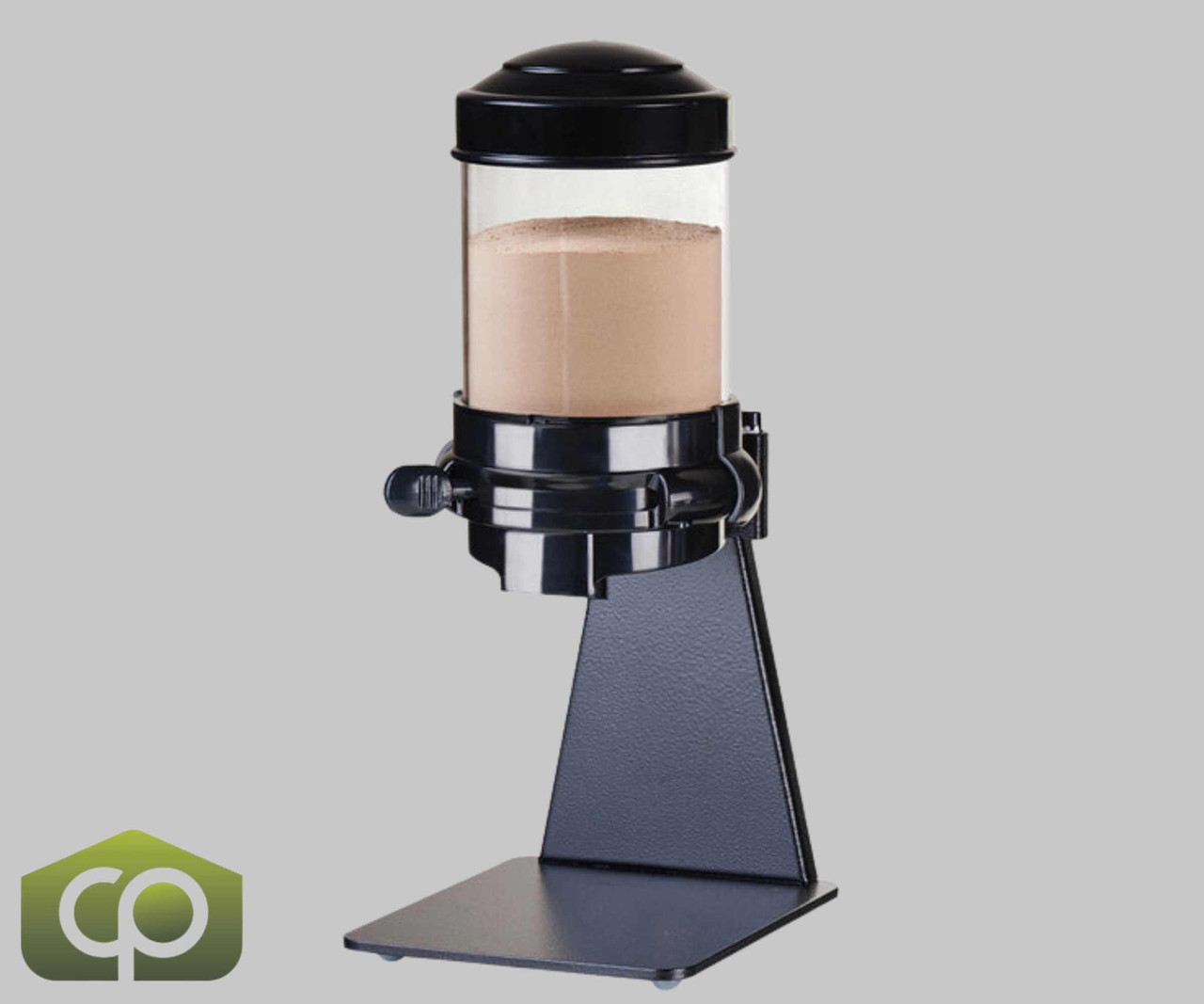 Cal-Mil Black Freestanding 1.5 Liter Single Canister Powder Dispenser - Precision and Convenience