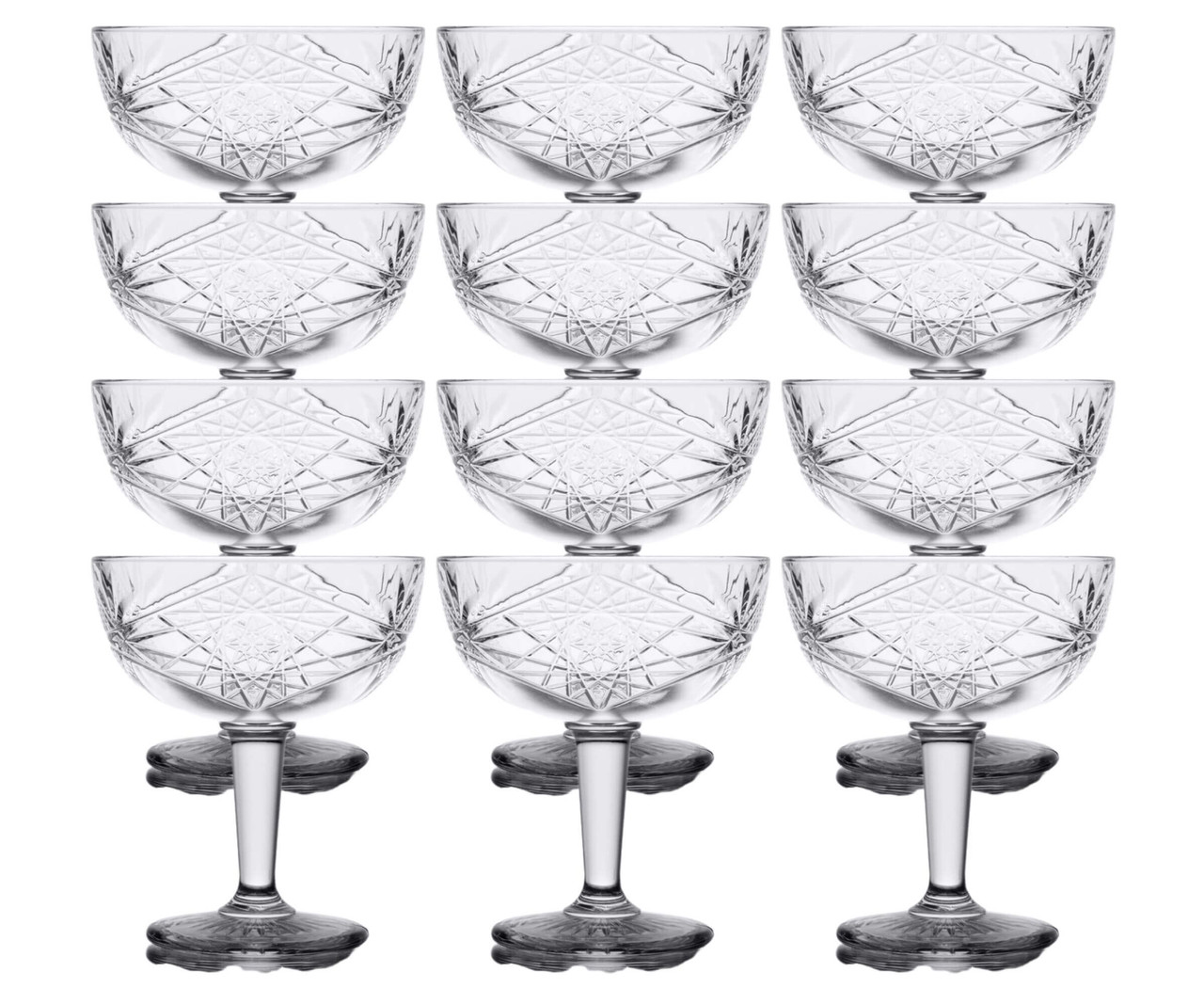Libbey 12/Case - Hobstar 8.5 oz. Coupe Cocktail Glass