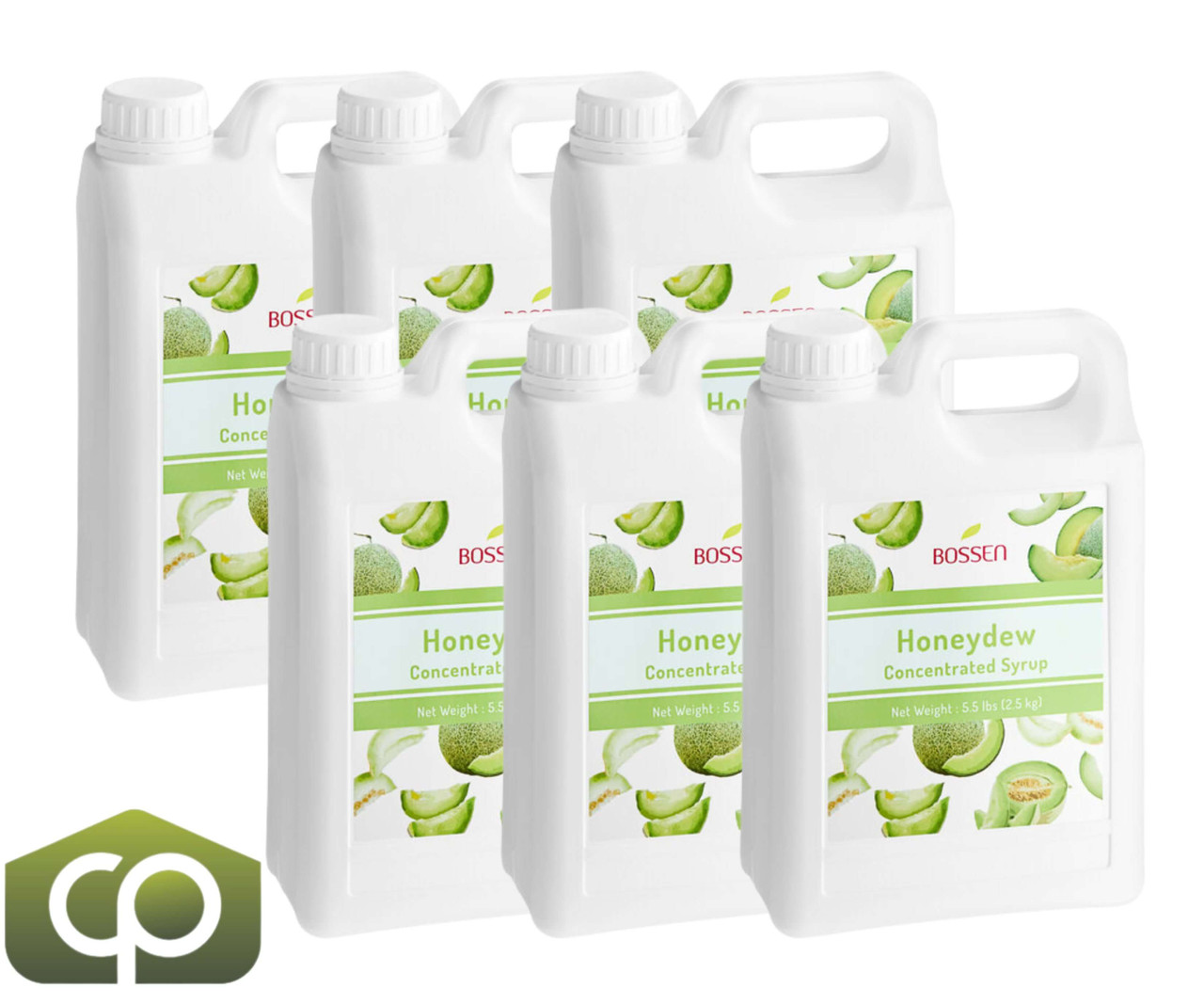 Bossen Honeydew Bubble Tea Concentrated Syrup 64 fl. oz. (1.89 L) - Real Juice(6/Case)