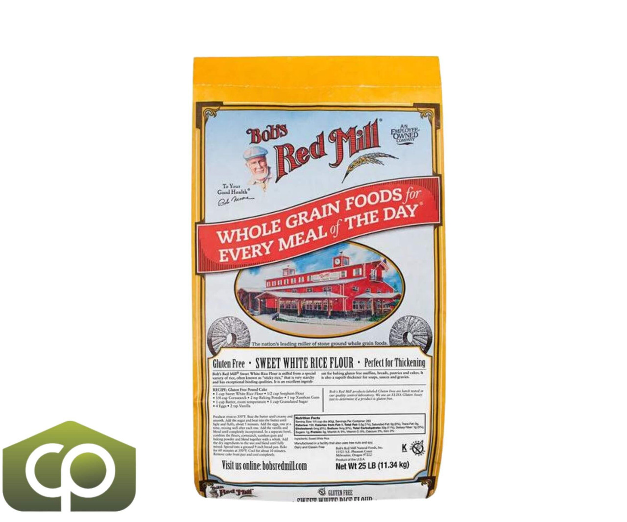 Bob's Red Mill 25 lbs. (11.34 kg) Gluten-Free Sweet White Rice Flour - Premium Quality