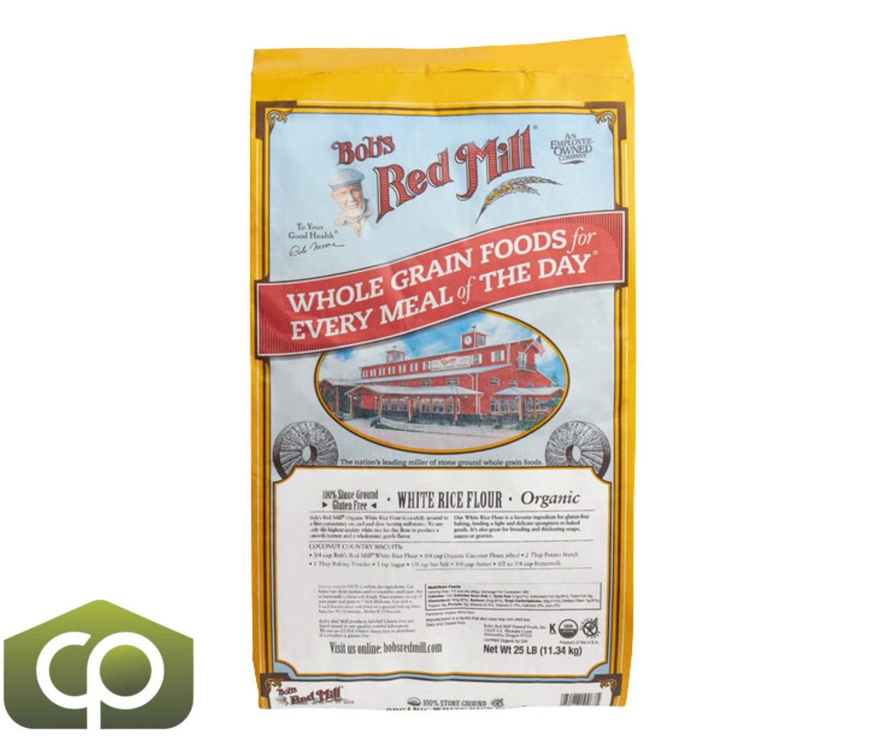 Bob's Red Mill 25 lbs. (11.34 kg) Gluten-Free Organic White Rice Flour