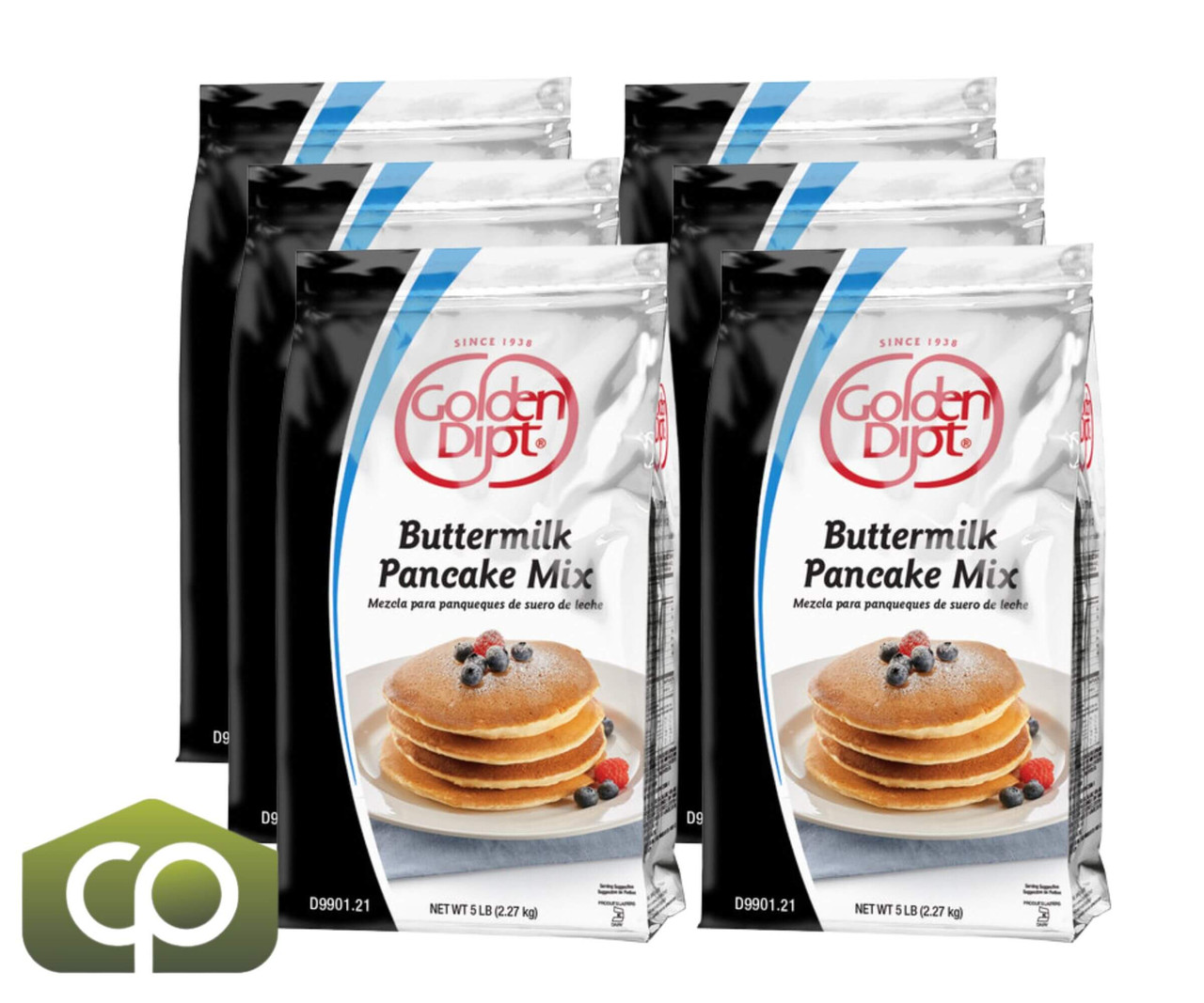 Golden Dipt Fluffy Texture 5 lbs / 2.27 kg  Buttermilk Pancake Mix - 6/Case