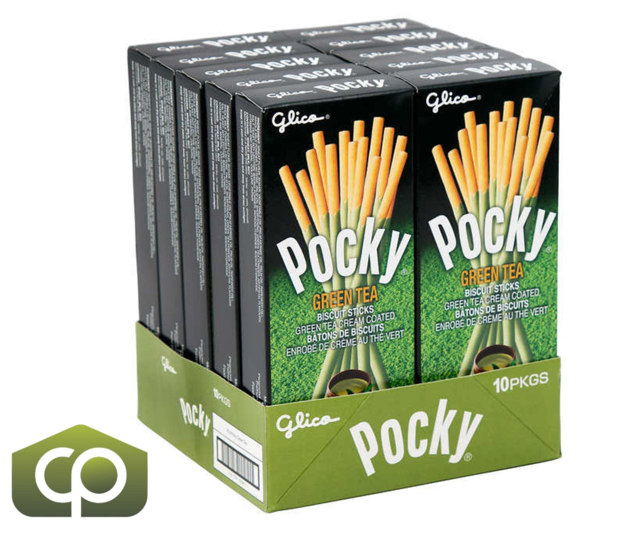 Glico Pocky Matcha Green Tea, 40 g (1.4 oz), 10-Pack - Authentic Delight