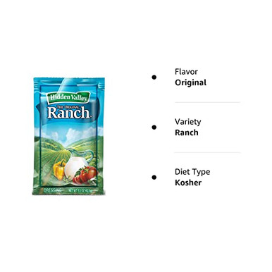 Hidden Valley Original Ranch Dressing Packets 1.5 oz 84/Case