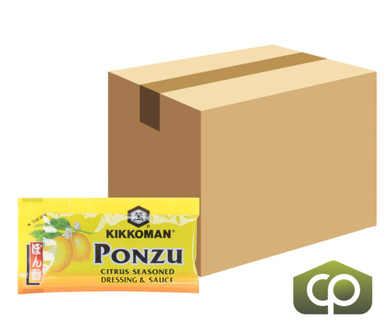 Kikkoman Ponzu Citrus Seasoned Dressing &amp; Sauce Packets - 6 mL, 500/Case