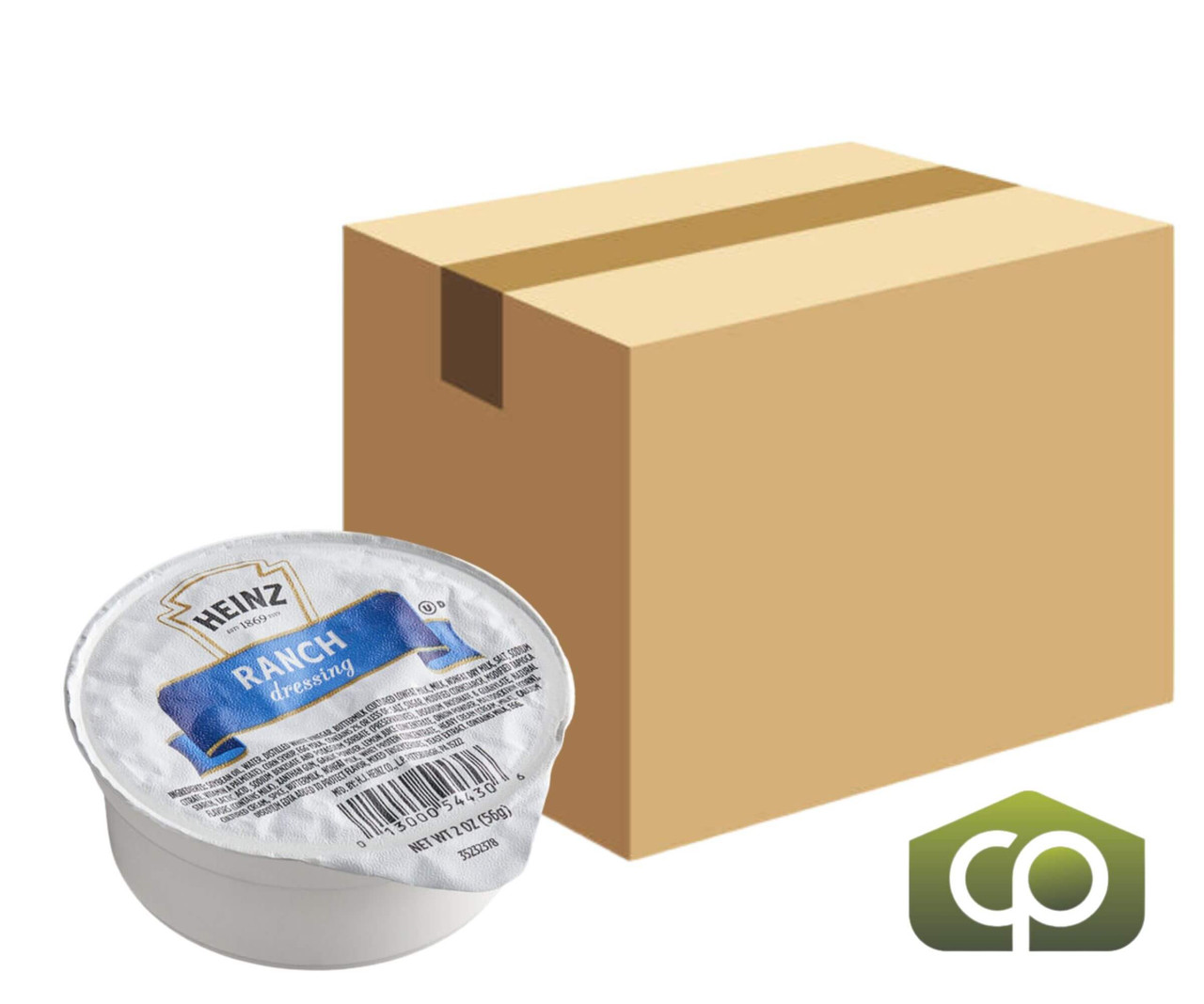 Heinz 2 oz. Ranch Dressing Cup - 60/Case - Cool and Tangy Blend