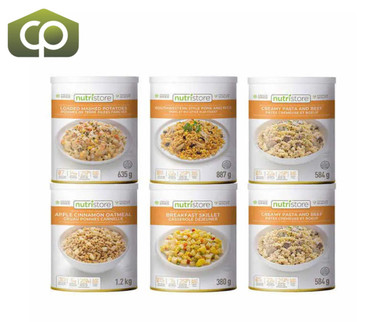 Nutristore Freeze Dried Premium Meals Variety 6 Pack #10 can