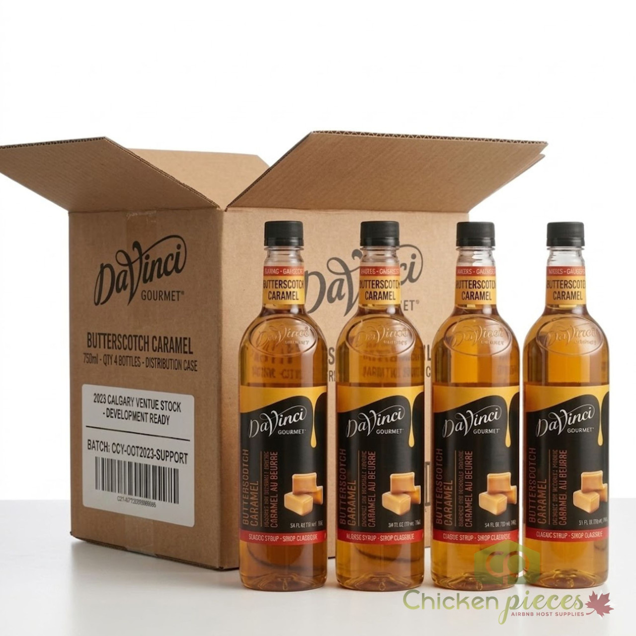 DaVinci Gourmet 750 mL Classic Pure Cane Sugar Butterscotch Flavoring Syrup