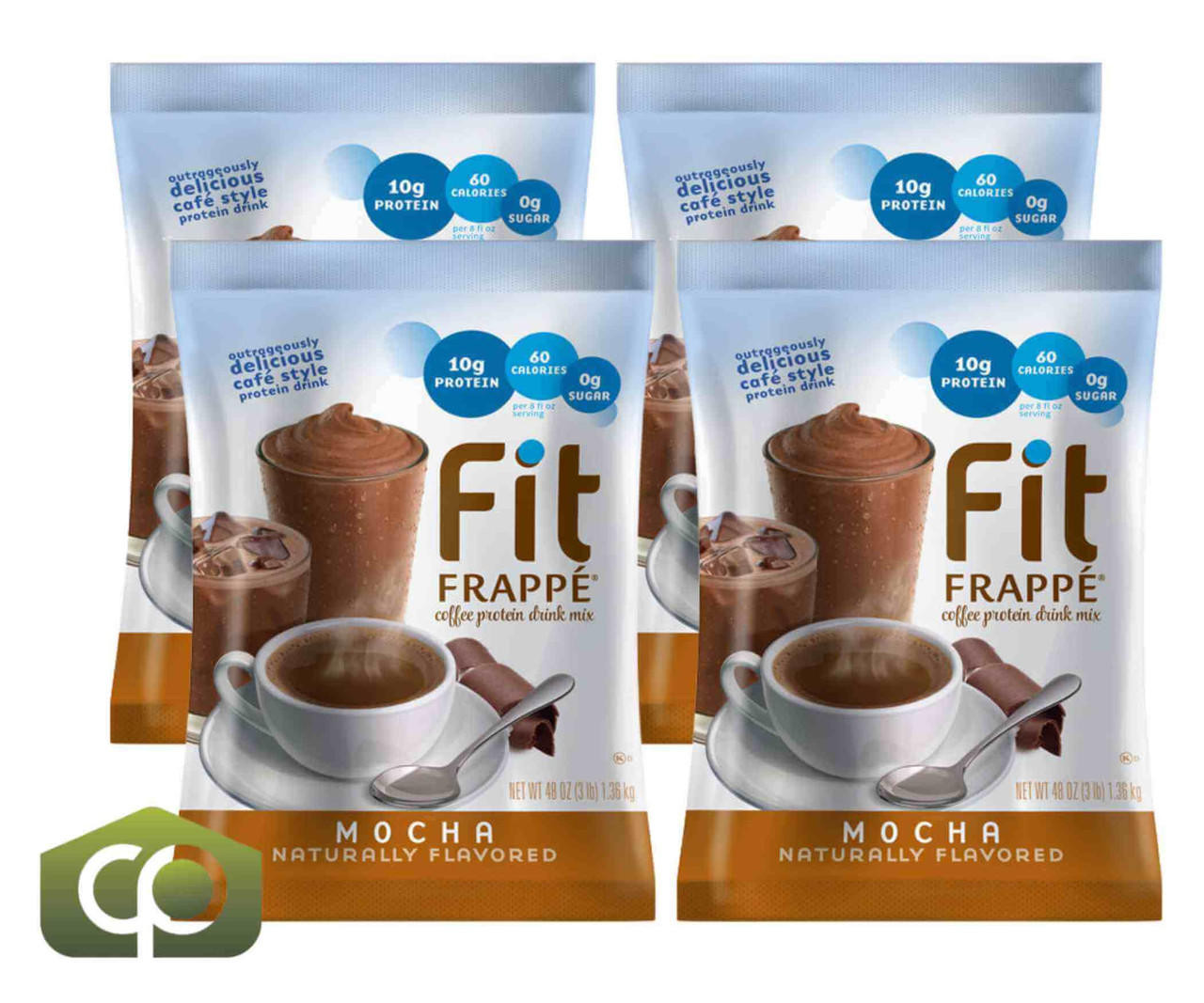 Big Train 3 lb. Fit Frappe Mocha Perfect Blend Protein Drink Mix (4/Case)