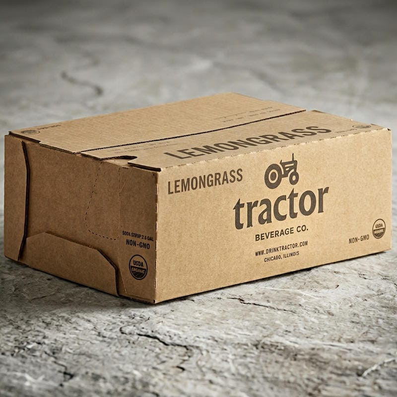Tractor Beverage Co. Organic Classic Lemongrass Soda Syrup 2.5 Gallon Bag in Box