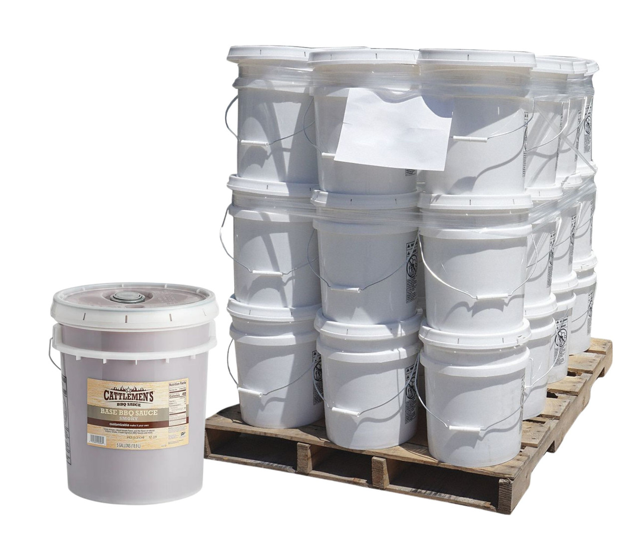 Cattlemen's 5 Gallon Smoky Base BBQ Sauce Bulk Food Service I Pallet of 36 I Total 72 Gallons