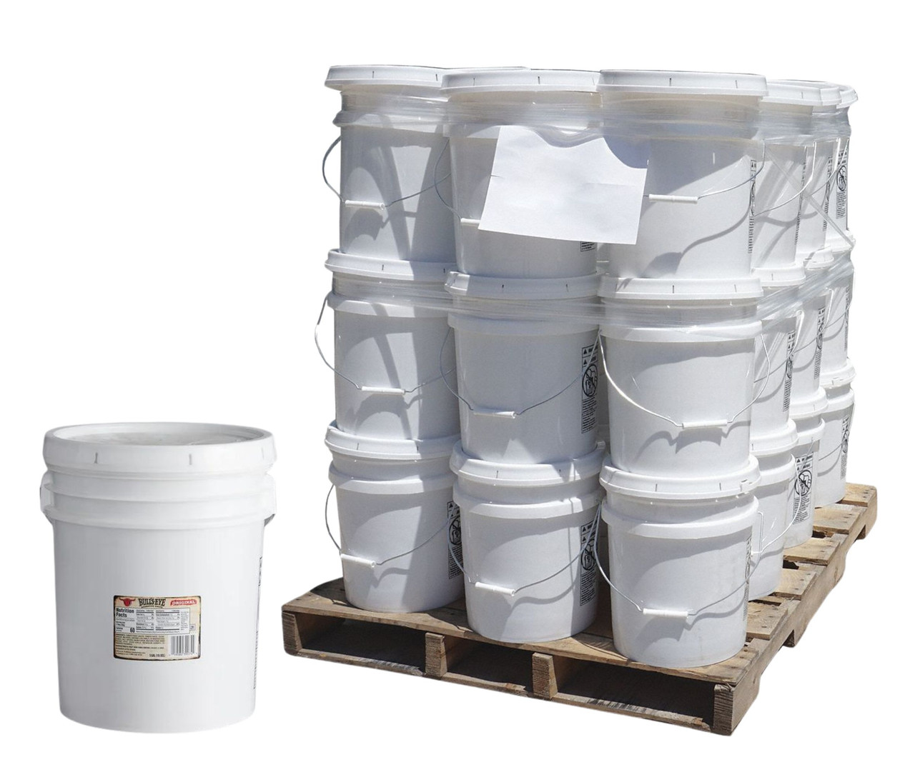 Bull's-Eye 5 Gallon Original BBQ Sauce Pail Bulk Food Service I Pallet of 36 I Total 72 Gallons