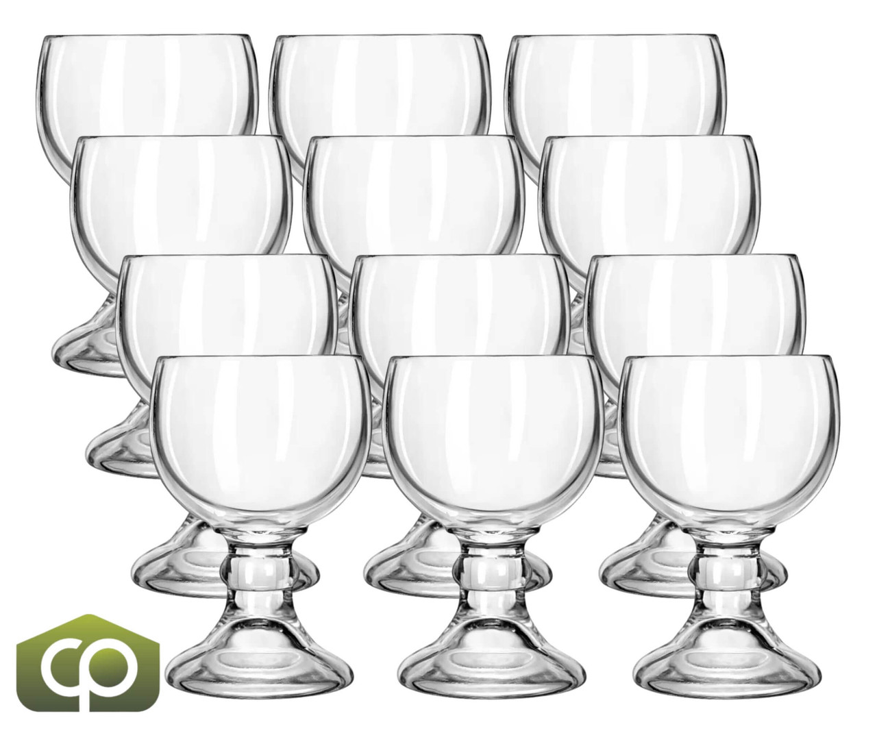 Libbey 1785473 18 oz Schooner Glass - Wide Bowl with Sculpted Stem (12/Case)