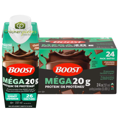 BOOST MEGA 20g High Protein Complete Meal Replacement Drink 237 mL (24/CASE)