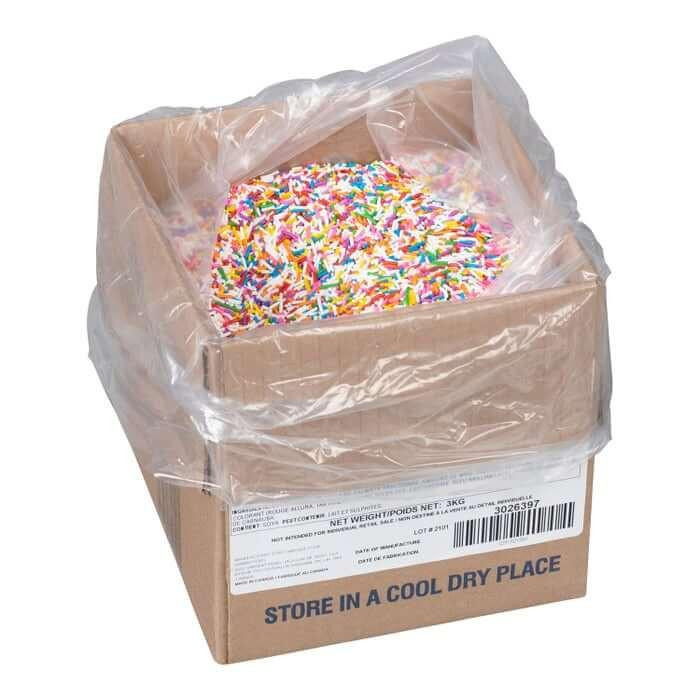Bakery Essentials Rainbow Sprinkles Bulk Food Service 3kg/6.6lbs