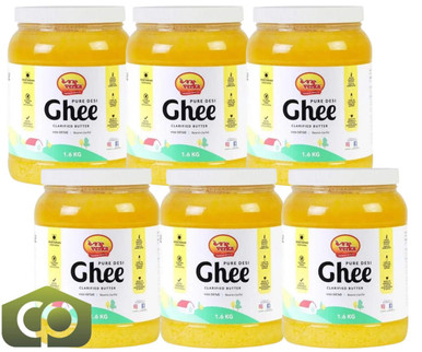 Verka Pure Desi Ghee Clarified Butter Bulk 1.6 kg/3.5lbs