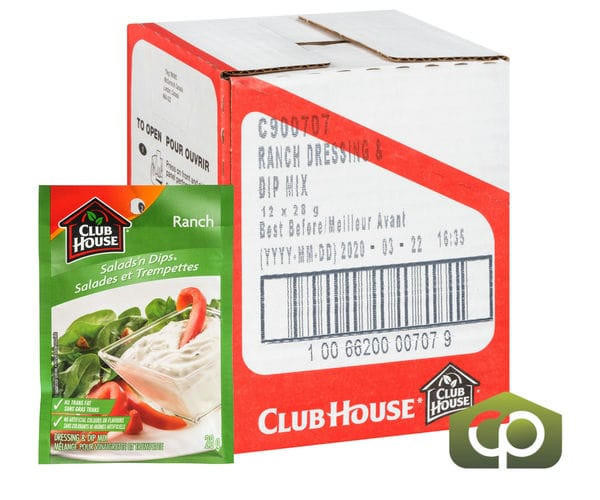 Club House Mix Dressing Ranch Dry 28g/0.026 LBS (12/Case)