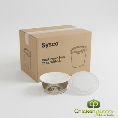 Sysco Paper Soup Bowl 12 oz With Lid