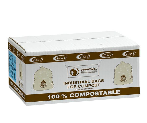 Eco II Bag Garbage Compostable Regular 26x36 (200/Case) - Eco-Friendly Trash Bags