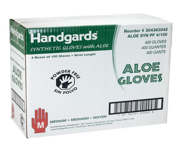 Handgard Glove Synthetic Aloe Powder-Free Medium 100 CT (4/Case)