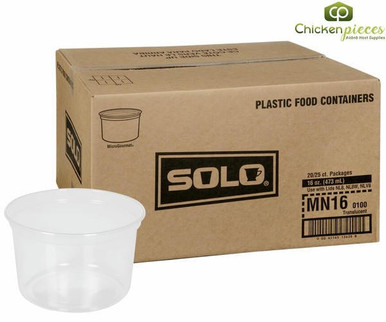 Solo Cup Container Plastic Clear Deli 16 oz. 25 CT (20/Case)