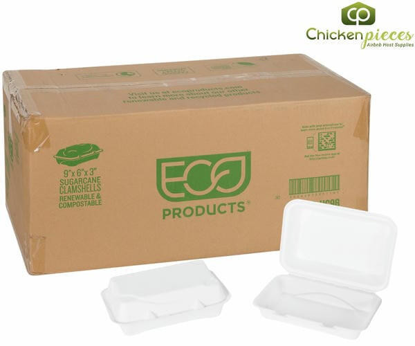 Eco Container Paper Biodegradable 1 Compartment 54 INCH (250/Case)