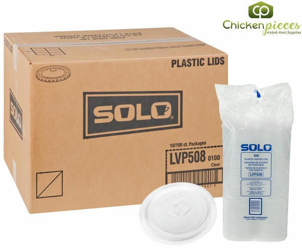 Solo Cup Lid Plastic Plug-Fit For 8 oz. Food Container 100 CT (10/Case)