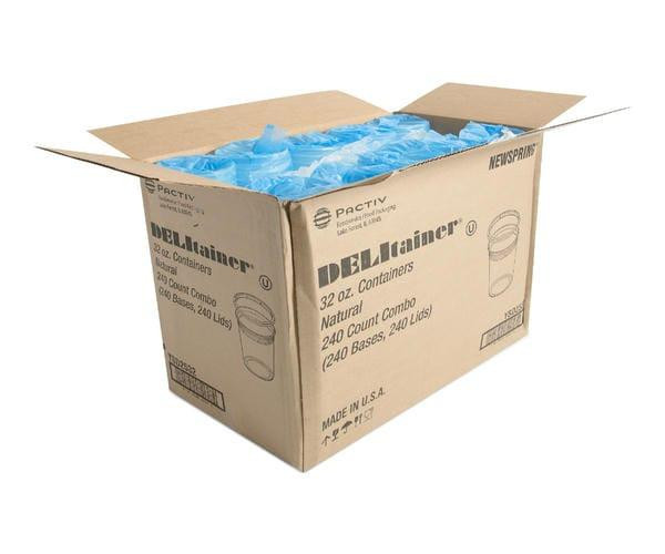 Delitainer Container Plastic Deli Translucent With Lid 32 OZ (240/Case)