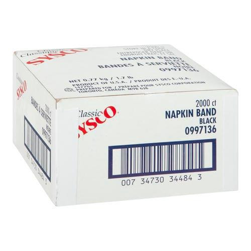 Sysco Classic Band Napkin Black (2000/Case) - Cutlery Wrapping Solution