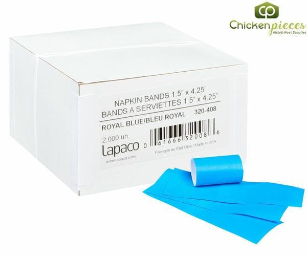 Lapaco Band Napkin Royal Blue (2000/Case) - Auto-Adhesive Paper Bands