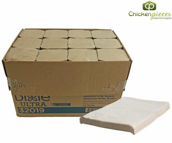 Dixie Ultra Napkin Dispenser 6.5x9.85 Brown 2 Ply 250 CT (24/Case)