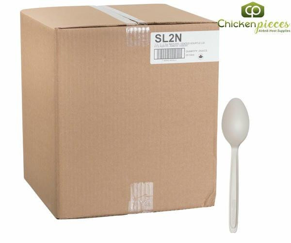 Eco Products Spoon Biodegradable White, 6 inches, 40 CT (24/Case) - Sustainable Cutlery