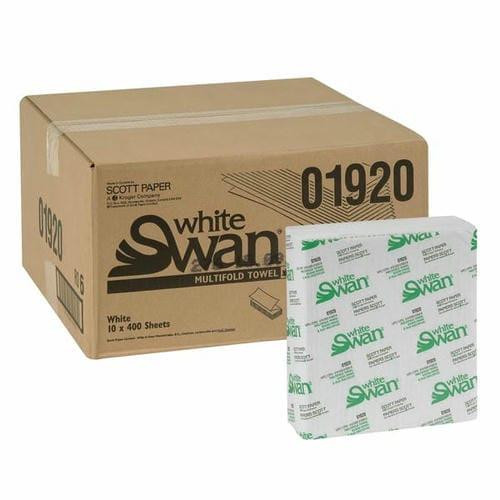 White Swan Paper Towel Multifold White Hand 334 CT (12/Case) - Recycled Fiber